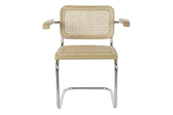 CHAISE ROTIN ORME 65,5X62X79 GRILLE MARRON CLAIR MB192642 5