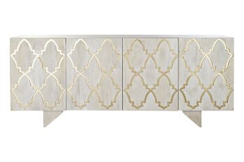 BUFFET MANGUE 177X45X75 4 PORTES DÉCAPAGE BLANC MB192679 7