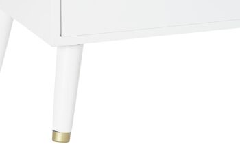 MEUBLE TV MDF METAL 140X40X52 BLANC MB193403 5