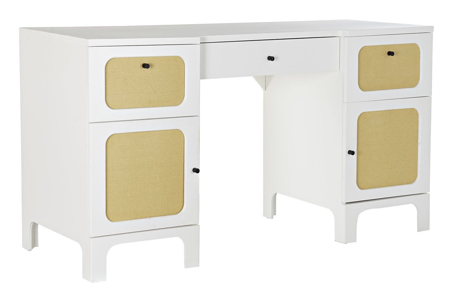 BUREAU ROTIN SAPIN 140X50X76 BLANC MB193514