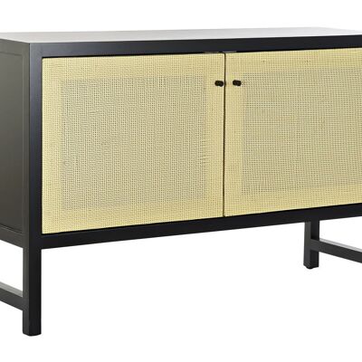 BUFFET IN RATTAN ABETE 120X38X76 NERO MB193519