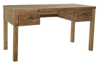 BUREAU BOIS RECYCLE 136X67X76 NATUREL MB193546 1