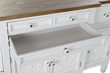 BUFFET SAPIN MDF 155X40X87,5 MANDALA BLANC MB193672 4