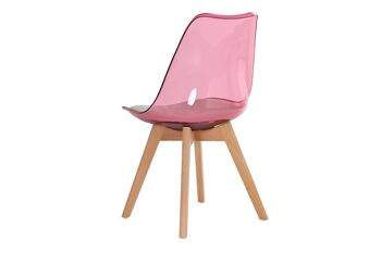 CHAISE PVC BOULEAU 54X47X81 ROSE MB194135 6