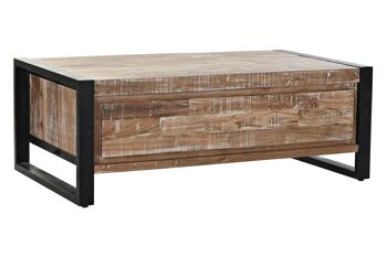 TABLE BASSE ACACIA METAL 110X60X40 NATUREL MB194228 7