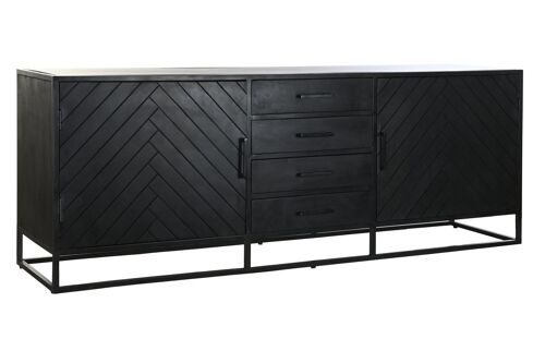 BUFFET MANGO METAL 210X45X75 NEGRO MB194230