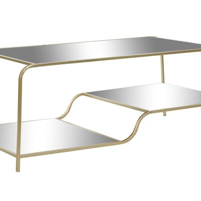 MESA CENTRO METAL ESPEJO 120X60X45 MATE DORADO MB194514