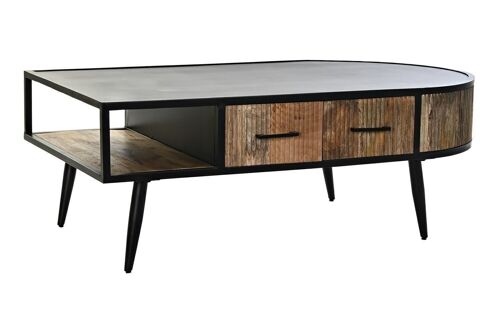 MESA CENTRO MANGO METAL 130X70X46 NEGRO MB194537