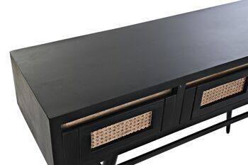 POIGNEE DE CONSOLE ROTIN 125X40X76 NOIR MB194540 9