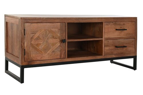 MUEBLE TV TECA METAL 125X40X55 MARRON MB194543