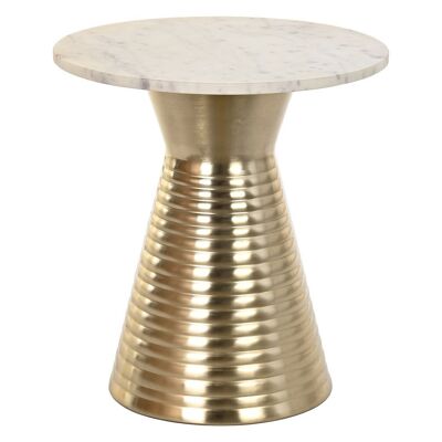 SIDE TABLE METAL MARBLE 47X47X50 GOLDEN MB194887