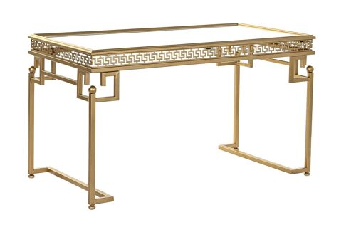 MESA CENTRO METAL ESPEJO 85X44X48 DORADO MB195020