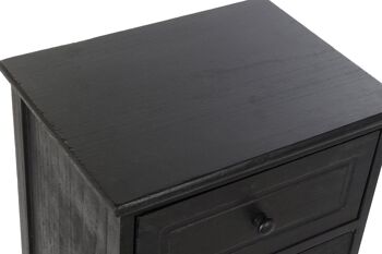 COMMODE PAULOWNIA 40X30X70,5 3 TIROIRS NOIR MB195097 2