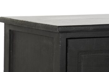 COMMODE PAULOWNIA 40X30X70,5 3 TIROIRS NOIR MB195097 3