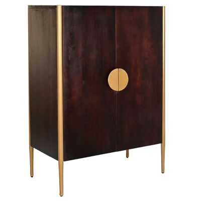 CREDENZA LEGNO METALLO 80X40X120 NERO MB195261