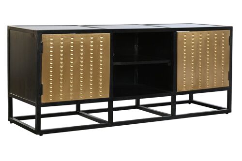 MUEBLE TV MADERA METAL 120X37X50 NEGRO MB195263