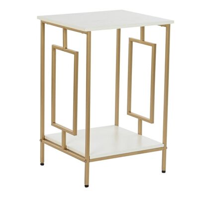 METAL MDF AUXILIARY TABLE 40X35X60 GOLD MB195339