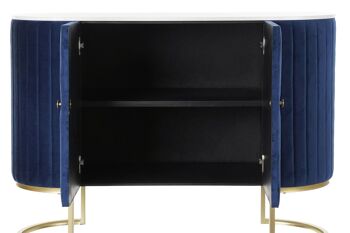 BUFFET MARBRE VELOURS 120X48X85 VELOURS BLEU MB195354 5