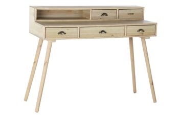 BUREAU EN BOIS MDF 120X50X98,5 NATUREL MB195619 1