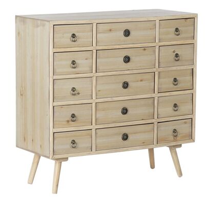 MDF WOODEN DRAWER CABINET 80X35X82 NATURAL MB195621