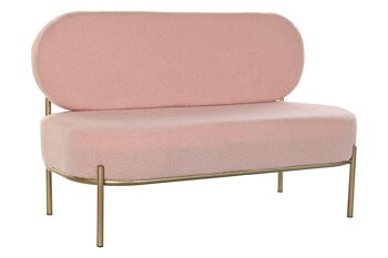 CANAPÉ MÉTAL POLYESTER 120X61X79 ROSE MB196090 5