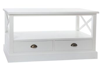 TABLE BASSE EN BOIS 108X48X56,5 BLANC MB196125 1