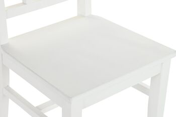 CHAISE BOIS 43X43X99,5 COUNTRY BLANC MB196127 2