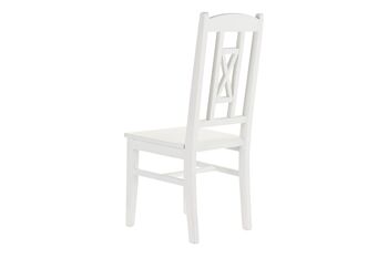 CHAISE BOIS 43X43X99,5 COUNTRY BLANC MB196127 6