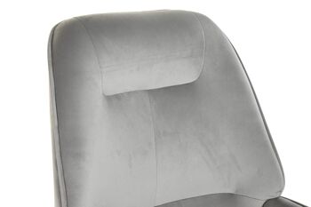 FAUTEUIL BOIS POLYESTER 65X67X93 GRIS CLAIR MB196615 3