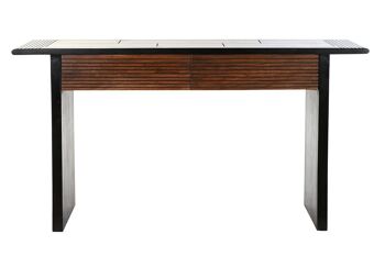 CONSOLE ACACIA 140X40X76 MARRON FONCE MB197183 5