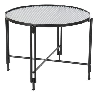 MESA CENTRO METAL CRISTAL 63X63X46 NEGRO MB197268