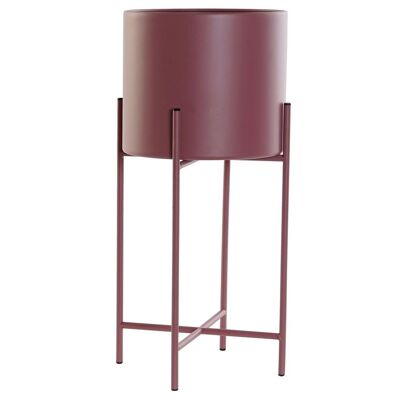 METAL FLOWER POT 25.5X25.5X51.5 MAGENTA MC178541