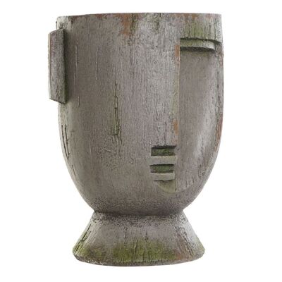 FIBERGLASS PLANTER 26X23X34 GRAY FACE MC189809