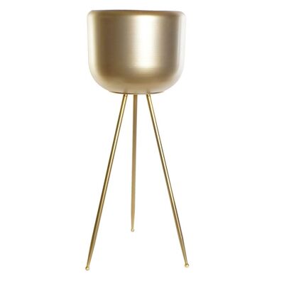 METAL PLANTER 36X36X84 GOLDEN MC190072