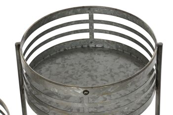 JARDINIÈRE FER METAL 47X35X72 GRIS MC192746 2