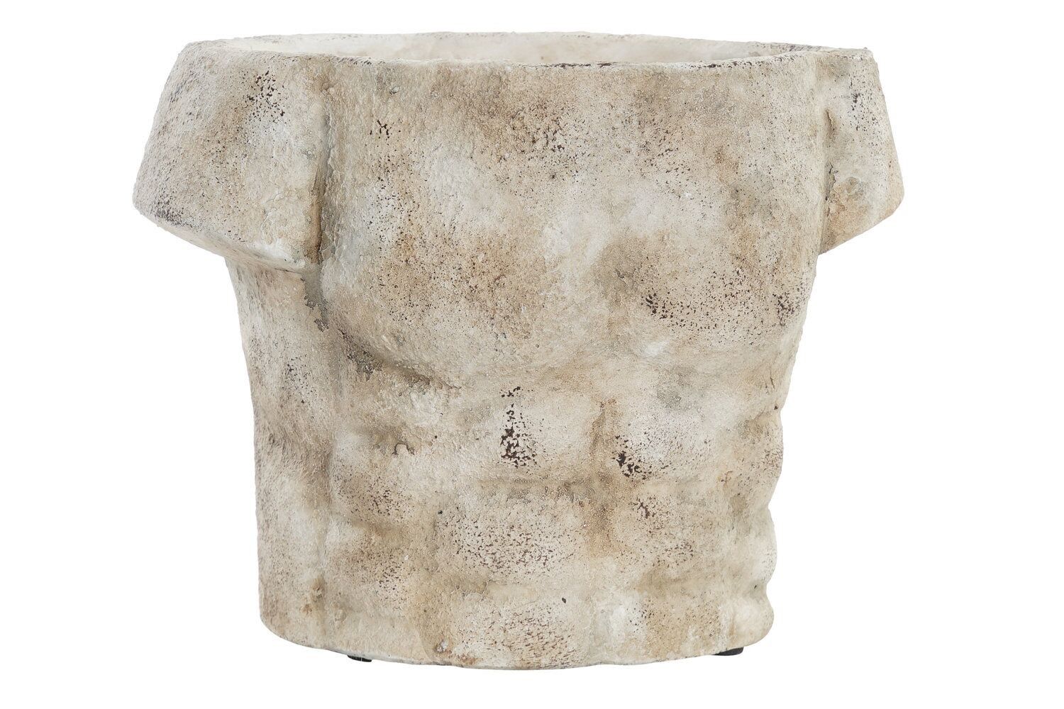 FIORIERA IN CEMENTO 19X15X15 MARRONE CHIARO TORSO MC193872