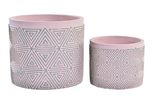 MACETERO SET 2 CEMENTO 17X17X15 2 SURT. MC193882