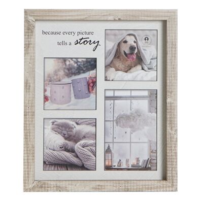 MULTI-PHOTO FRAME MDF GLASS 26X2.5X31 4 PHOTOS MF189521