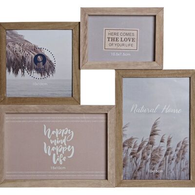 MULTI-PHOTO FRAME MDF 25X2X28 NATURAL MF191626