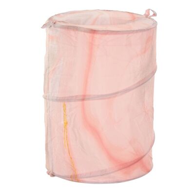 METAL POLYESTER LAUNDRY BASKET 38X38X50 110GSM PINK PB191021