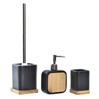 BATHROOM SET 3 DOLOMITE 9X9X37,5 MATT BLACK PB197302