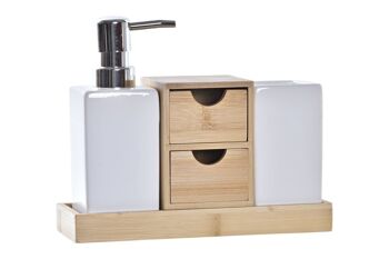 SALLE DE BAIN SET 4 BAMBOU DOLOMITE 20.5X6.8X17 NATUREL PB197315 1