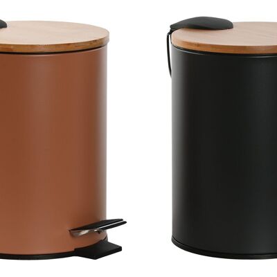 BAMBOO METAL PAPER BIN 17X17X22,5 3L 2 ASSORTMENTS. PB197321