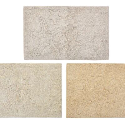 TAPIS COTON 80X50X1 520GR SALLE DE BAIN 3 SURT. PB197480