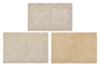 TAPIS COTON 80X50X1 520 GR G SALLE DE BAIN 3 SURT. PB197486 1