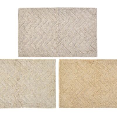 TAPIS COTON 80X50X1 520 GR G SALLE DE BAIN 3 SURT. PB197489