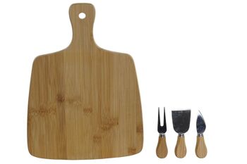 PLANCHE A DECOUPER SET 4 BAMBOU INOX 38X28X4 FROMAGE PC173347 1