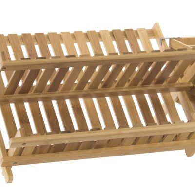 BAMBOO DISH DRAINER 45X35X25 NATURAL CUTLERY TRAY PC185397