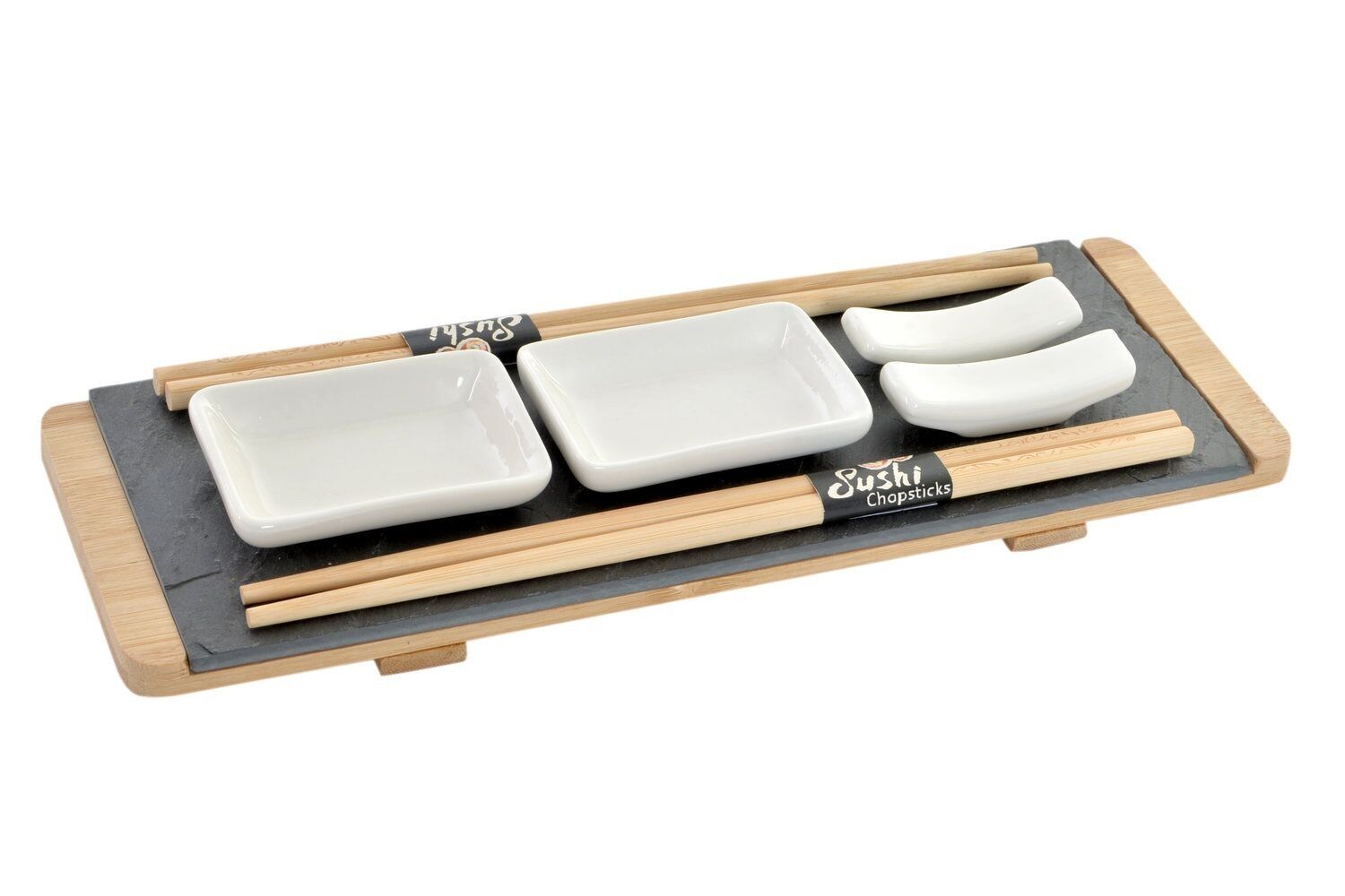 SUSHI-SET 9 BAMBUSSCHIEFER 30X10X3,5 2 SERVICES PC185968