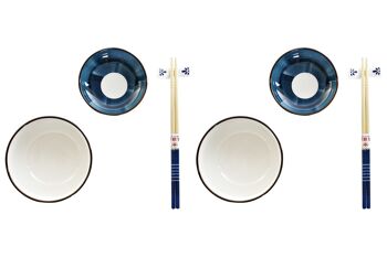 SUSHI SET 8 BAMBOU PORCELAINE 34X29,5X7,3 BLEU PC186133 2